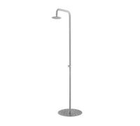 Sined Simius Ducha De Acero Inoxidable Sólo Agua Fría h 230 Cm Acero Inoxidable Satinado Con Alcachofa De Ducha Diámetro 20 Cm Gray