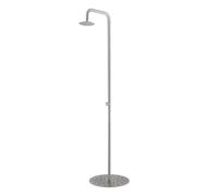 Sined Simius Ducha De Acero Inoxidable Sólo Agua Fría h 230 Cm Acero Inoxidable Satinado Con Alcachofa De Ducha Diámetro 20 Cm Gray
