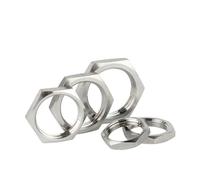 SINEKY 5 unids/Lote Tuerca de Bloqueo Hexagonal de Acero Inoxidable 304 Accesorio de tubería M8 M10 M12 M14 M16 M18 M20 M22 M24 Paso de M25-M38 1mm 1,5mm Hembra métrica(Size:M22x1.5x30x5 (5pcs))