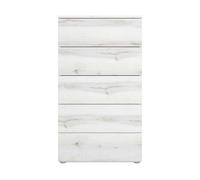 Sinfonier cómoda 5 cajones mueble cajonera cómoda alta lyon blanco albo 62x111 cm 111 cm