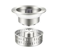 Sink Drain Strainer, Kitchen Drainer, 11x11x6.2 cm Stopper with Anti-Clogging Basket, Multi-Purpose Tool with Easy Fit, Household Supply Accessory for Cooking Lovers Cooks Families Apartment Office