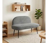 Sinkzol Banco acolchado con respaldo gris oscuro, 110 x 60 x 76 cm, banco de comedor moderno, cómodo banco de comedor, banco de cofre estable, banco versátil