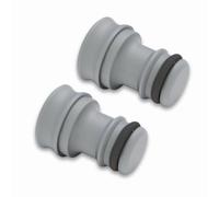 Sintrix Tapón de conector de manguera/tapa de extremo a prueba de fugas, compatible con accesorios de manguera de jardín Gardena 13/15 mm, enchufe con anillo de sellado