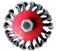 SIO 2x Cepillo de Acero Trenzado para Amoladora M14 100mm - Disco de Alambre para Radial - Cepillo Circular Profesional para Eliminar Óxido, Pintura y Soldadura en Metal - Cepillos Abrasivos de Púas
