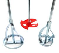 SIO 3x Mezcladores Agitadores de Pintura y Cemento para Taladro - Varillas Mezcladoras Universales para Pintura, Mortero, Cola, Yeso y Cemento - Accesorio Profesional para Construcción y Bricolaje