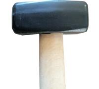 SIO Maza de Golpe 1,5 kg con Mango de Madera - Maceta de Albañil y Cantero con Cabeza de Acero Forjado 1500 g - Martillo Maza para Construcción, Demolición, Obra y Taller