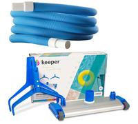 SIQUA Kit Limpieza Piscina Premium, Limpiafondos Aluminio con Cepillos Laterales, Manguera Autoflotante 8 m Ø38 mm, Aspirador Manual Fondo Piscinas, Alta Resistencia UV