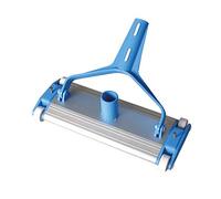 SIQUA Limpiafondos de Aluminio para Piscinas con Cuatro Ruedas y Cepillo de Arrastre.Conexión a Manguera de aspiración de Ø38 mm.Longitud 35 cm