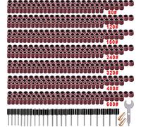 SIQUK 531 Piezas Tambores de Lijado Kit para Dremel Herramienta Rotatoria, con 504 Piezas Tambores de Lijado, 24 Piezas Mandriles de Tambor, 2 Piezas Taladro Chuck y 1 Llave Inglesa