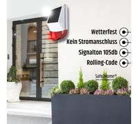 Sirena/alarma exterior inalámbrica para el sistema de alarma GSM WiFi de la serie SP310