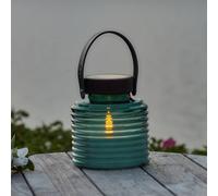 Sirius Lámpara LED solar Aston Jar, altura 16 cm, verde/marrón, IP44