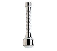 Siroflex 2510/1S Milady Ducha para fregadero de cocina con atomizador largo flexible de latón Made in Italy | Grifo con aireador cromo blanco | Atomizador para grifos