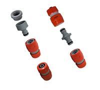 Siroflex 4451/AS Starter Kit, Made in Italy | Toma de Grifo ¾ Hembra-1/2 Hembra | Conectadores de Manguera de riego | Conector Aquastop | Conector unión Universal | Kit de riego de jardín