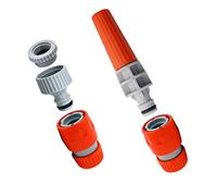 Siroflex 4550/AS Kit de Riego para Jardín con Lanza y Conectores Rápidos 1/2", Adaptador Grifo 3/4", Set Completo para Manguera, Made in Italy