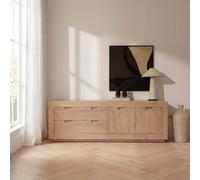 Sisal mueble tv de madera maciza de acacia 200 cm