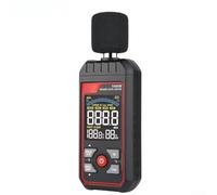 SiSinkal Medidor de nivel de sonido profesional 30-130dBA Detector de ruido digital con humedad, amplio rango de precisión para inspección de fábrica, apagado automático y lectura LCD clara