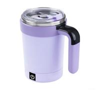 SiSinkal Taza de café recargable con agitación automática con pantalla de temperatura en tiempo real, taza magnética eléctrica para té y cacao, taza portátil de acero inoxidable para oficina de viajes