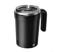 SiSinkal Taza de café recargable con agitación automática con pantalla de temperatura en tiempo real, taza magnética eléctrica para té y cacao, taza portátil de acero inoxidable para oficina de viajes