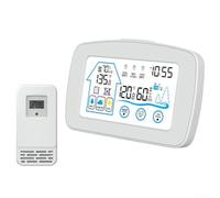 SiSinkal Termómetro digital para interiores y exteriores y medidor de humedad con pantalla transparente para un monitoreo ambiental preciso en sala de estar, dormitorio, invernadero y áreas de almacén