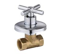 Sisinkal Válvula de cierre de fontanería de latón de 1/2 pulgada, válvula de control de agua de apertura rápida con mango de aleación de zinc para baño, ducha, grifo de mejora del hogar (1/2 pulgada)