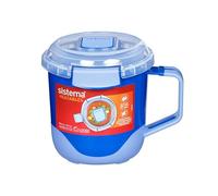 Sistema 100% hermético Heatables recipiente para alimentos para microondas con ventilaciones de fácil apertura, apto para lavavajillas, taza para sopa de 660 ml, Lazuli
