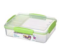 Sistema 21482 System To go Fiambrera Polipropileno 3 Compartimentos Tarro Cocina, Multicolor, One Size