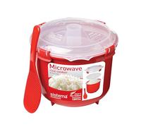 Sistema arrocera para microondas | 2,6 l | Arrocera pequeña apta para lavavajillas | Sin BPA | Rojo