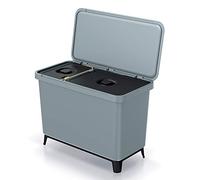 Sistema clasificador de reciclaje 1x10L + 1x23L color gris KEDEN