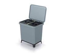 Sistema clasificador de reciclaje 2x10L color gris KEDEN