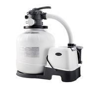 Intex Qx2600 Treatment Plant Sand Filter With Saline Chlorination Krystal Clear 11g/h 56800 L Plateado