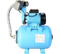 Sistema de abastecimiento de agua doméstico WZP 750: bomba de agua de alta presión y bajo nivel de ruido (3000 l/h, 750W, altura de elevación de 55 m) - Depósito a presión de 24 litros - Sistema de au