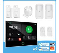 Sistema de alarma inalámbrico - Detector de intrusos G70 - Kit 2 - 4G GSM y Wi-Fi - Aplicación Tuya - Sensor de puerta - Control mediante aplicación - Enchufe para la Unión Europea
