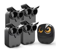 Sistema de alarma inalámbrico para entradas, alcance de 800 metros, detector de movimiento PIR resistente al agua con un alcance de 15 metros y 35 melodías, modelo KIT4, con enchufe europeo