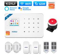 Sistema de Alarma Inalámbrico WIFI KERUI W181, Sensor de Puerta, Control Remoto por Aplicación de Teléfono, Alarma de Seguridad Inteligente para el Hogar, Compatible con Tuya Kit 1