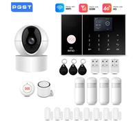 Sistema de Alarma Inteligente para el Hogar, Seguridad Inalámbrica 4G WiFi con Control por Aplicación, Compatible con Tuya, Alexa y Google Home, Sin Cuota Mensual D