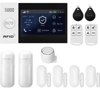Sistema de alarma para el hogar, conectividad inalámbrica, automatización inteligente, kit GSM 2G WiFi modelo C, enchufe europeo