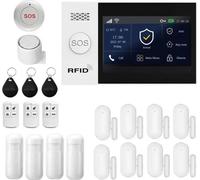 Sistema de alarma para el hogar, conectividad inalámbrica, automatización inteligente, kit GSM 2G WiFi modelo E, con enchufe para la Unión Europea