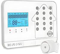 Sistema de alarma para el hogar, inalámbrico, con conexión Wi-Fi, compatible con internet y con módulo GSM, modelo Futura White, compatible con Smart Life