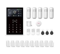 Sistema de Alarma para Seguridad doméstica,Kits de Alarma de Puerta inalámbrica con sensores de Ventana,Detector de Movimiento,alertas instantáneas con 4G gsm/aplicación Tuya