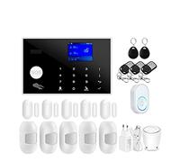 Sistema de Alarma, Tuya gsm de Alarma Seguridad for el hogar Soporte Red Temperatura Humedad Kit for Inteligente(Option F)