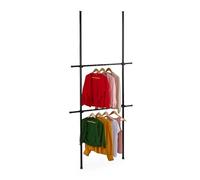 Relaxdays Sistema de armario telescópico 165-300cm negro