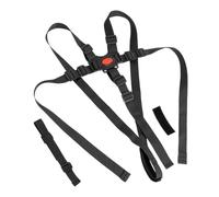Sistema de arnés de 5 puntos para trona, 1 juego, compatible con bebeconfort, Kinderkraft, Safety 1st, y muchos más, en negro, con correa de entrepierna, arnés de seguridad ajustable para trona