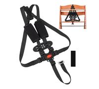 Sistema de arnés de 5 puntos para trona, 1 Set, compatible con Hauck, Stokke Tripp Trapp, Roba, en Negro, arnés para trona con 2 almohadillas de arnés y 1 clip de pecho