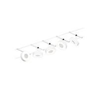 Sistema de cable LED Paulmann Corduo Circle 5x5 W, 3000 K, blanco mate | Juego completo con 5 focos LED, transformador y cable, para montaje en pared y techo, ideal para espacios amplios