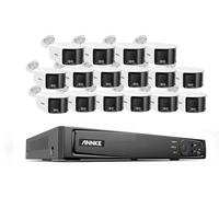 Sistema de cámaras de seguridad: conjunto de CCTV de 16 canales, con 16 cámaras Ultra HD de 8 megapíxeles y una vista panorámica de 180°