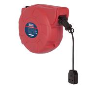 Sistema De Carrete De Cable Sealey Retráctil 25M 1 X 230V Enchufe CRM251
