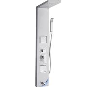 Sistema de columna de acero inoxidable con panel de ducha, cabezal de lluvia y chorros de masaje