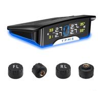 Sistema de control de presión de neumáticos solar TPMS inalámbrico con sensores externos, control de presión y temperatura en tiempo real, IP67 resistente al agua para coche, SUV, camión, para
