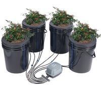 Sistema de cultivo hidropónico DWC, sistema de cultivo de agua profunda, 20 litros, 4 cubetas