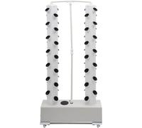 Sistema de cultivo vertical hidropónico, con 56 orificios para plantas, sistema de riego automático, color blanco
